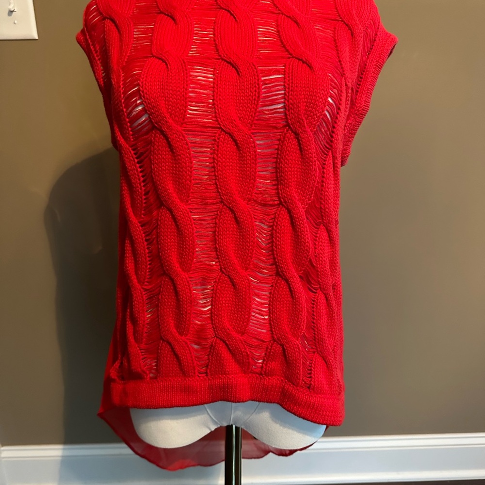 NWT Gianni Bini Illiyana Knit Sleeveless Top Size XS